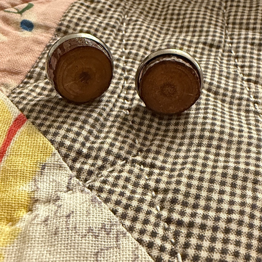 Wooden cufflinks